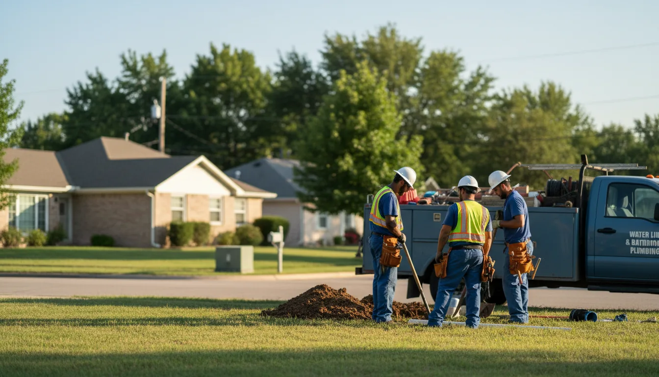 Residential water line and bathroom plumbing service in Orient, SD